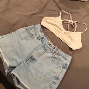 Mid Rise Jean shorts